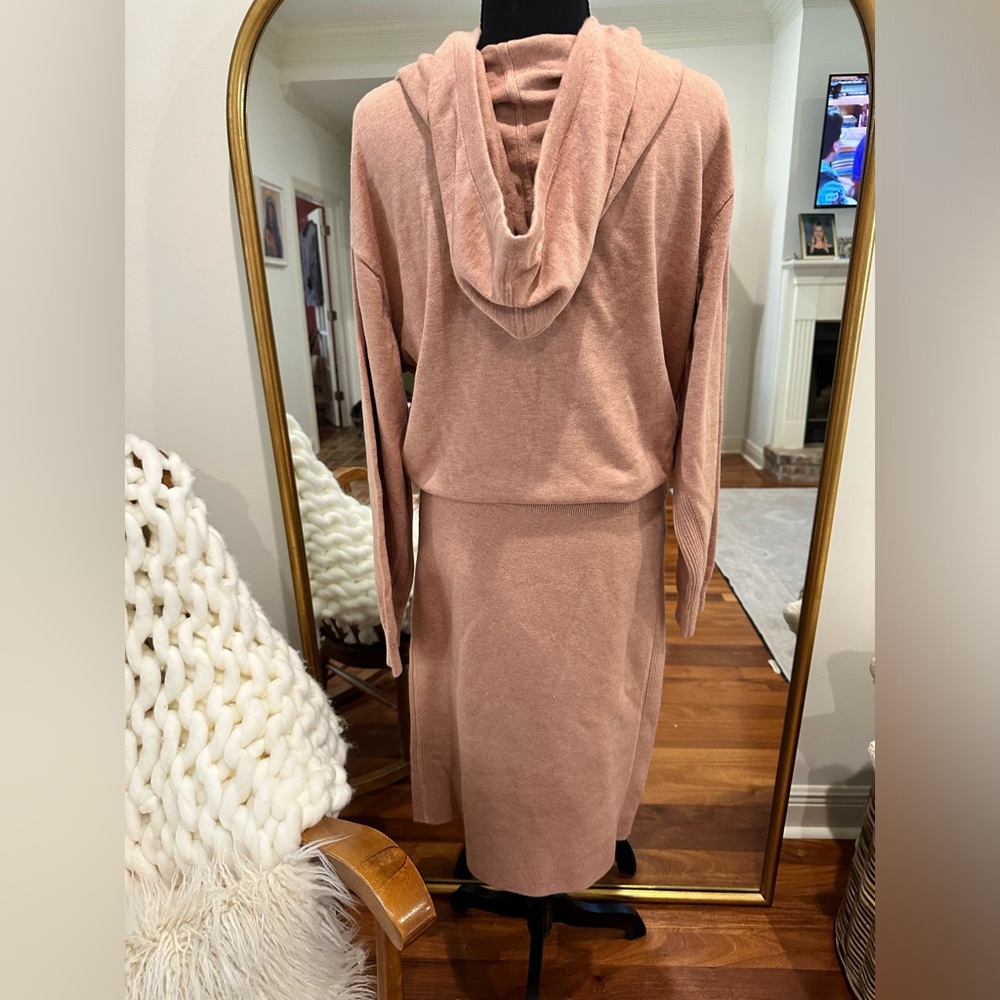 REISS Jodie Knit Hoodie Dress - Picture 7 of 14